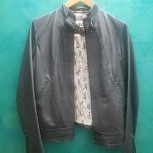 MissTopGun Grey Leather Jacket
